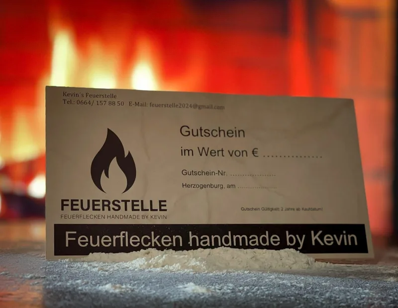 Geschenkgutschein von Kevins Feuerstelle